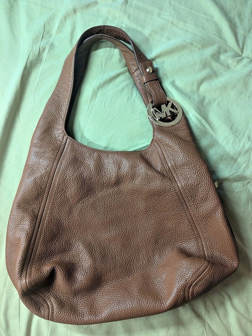 Michael Kors Bedford Large Leather Shoulder Bag Brown
